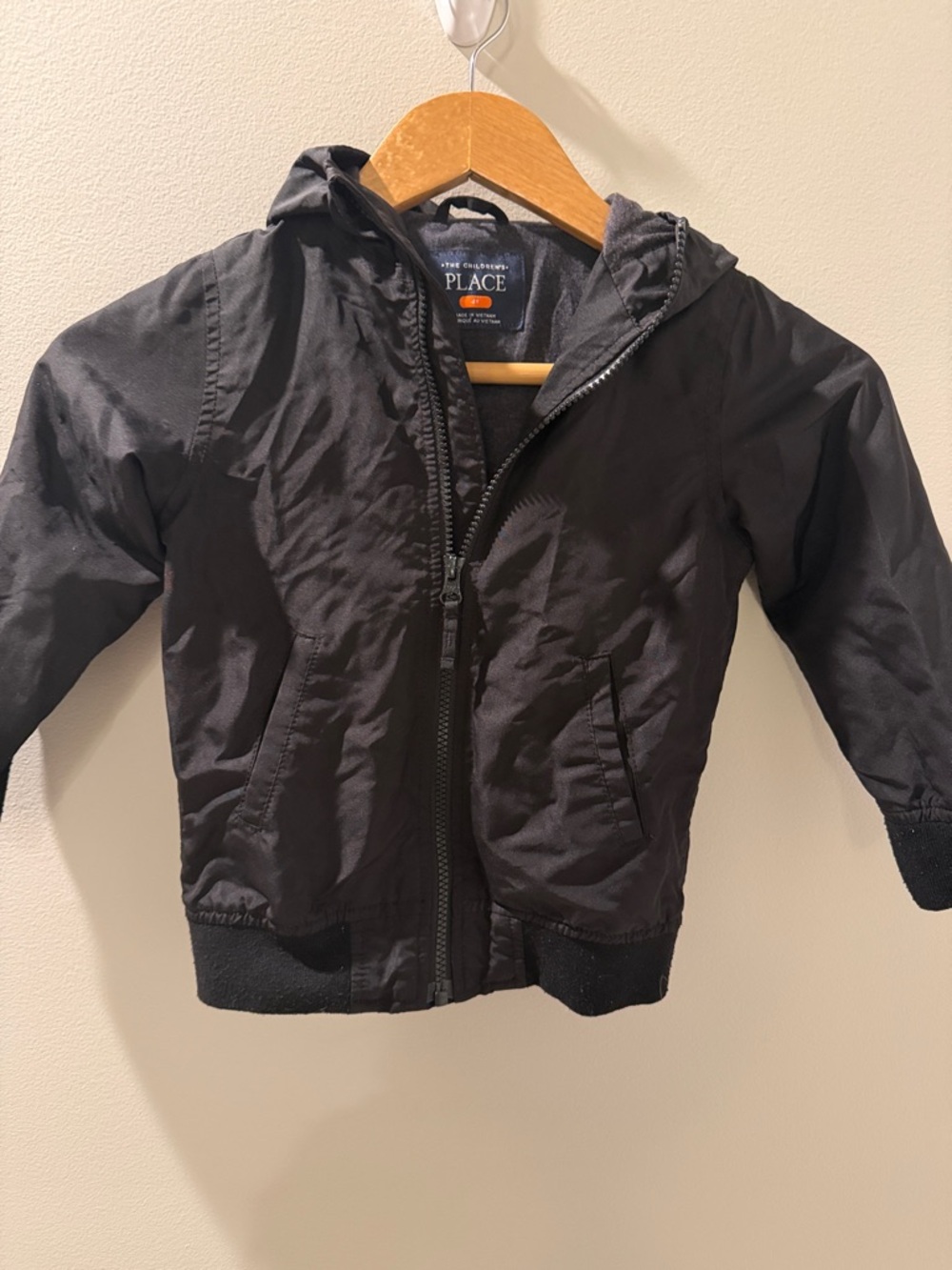 The Children's Place Black Hooded Puffer Jacket